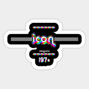 Icon 1970 ColorGroove Retro-Rainbow-Tube nostalgia (wf) Sticker